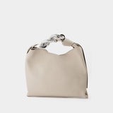 Sac Chain Hobo Petit en Cuir Blanc