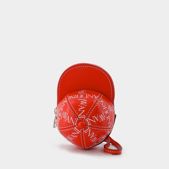 Sac Nano Cap en Cuir Rouge