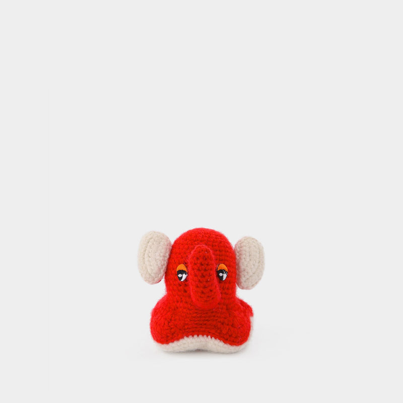 Porte-Clés 3D Éléphant en Rouge