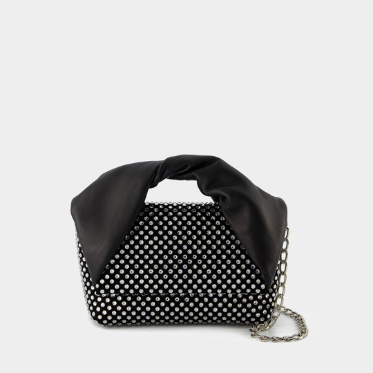 Sac Hobo Crystal Midi Twister - J.W. Anderson - Cuir - Noir