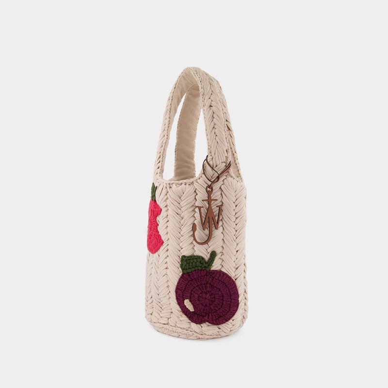 Tote Bag Apple Knitted Shopper - J.W. Anderson - Coton - Beige