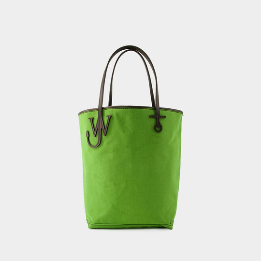 Tote Bag Anchor Tall - J.W. Anderson - Toile - Vert/Marron