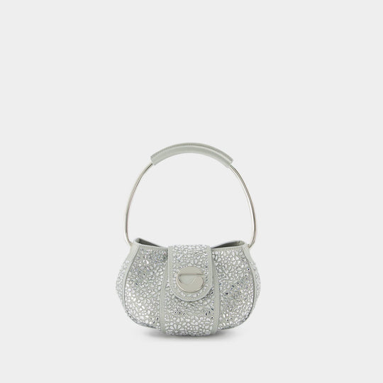 Pochette Ring avec Strass Argentés