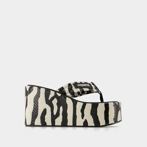 Sandales Zèbre - Coperni - Cuir - Noir/Blanc