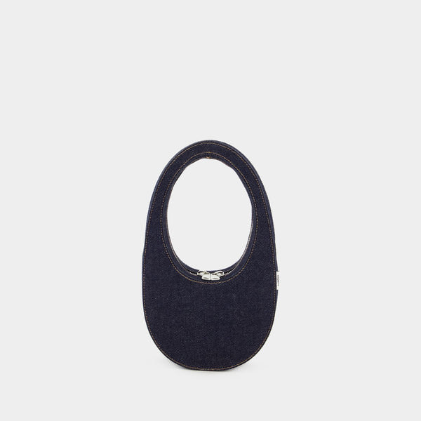 Sac à bandoulière Mini Swipe - Coperni - Coton - Bleu