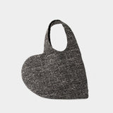 Cabas Heart - Coperni - Tweed - Noir
