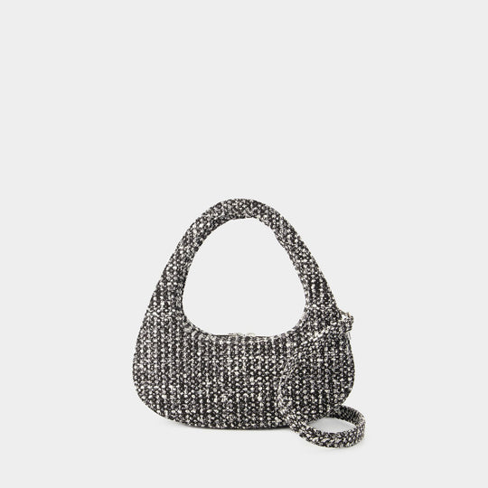 Sac À Bandoulière Baguette Swipe - Coperni - Tweed - Noir
