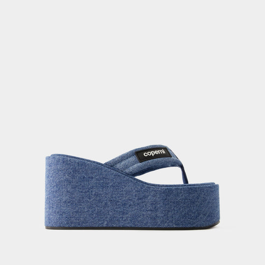 Sandales Wedge - Coperni - Denim - Bleu Délavé