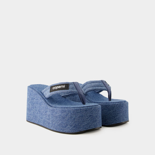 Sandales Wedge - Coperni - Denim - Bleu Délavé
