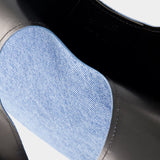 Cabas Mini Heart - Coperni - Toile - Bleu Délavé