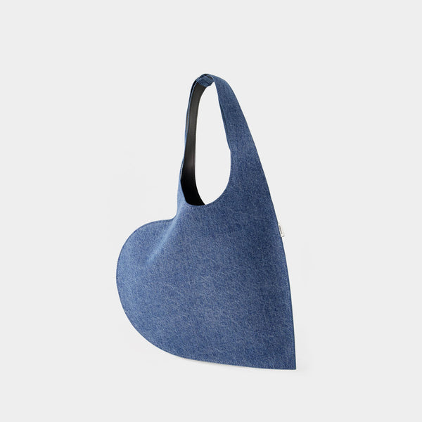 Cabas Mini Heart - Coperni - Toile - Bleu Délavé