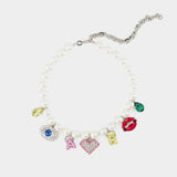 Collier Pearl With Charmes - Alessandra Rich - Laiton - Perle