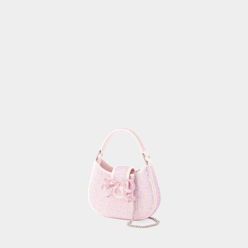 Sac À Main Crescent Bow Micro - Self Portrait - Cuir Synthétique - Rose