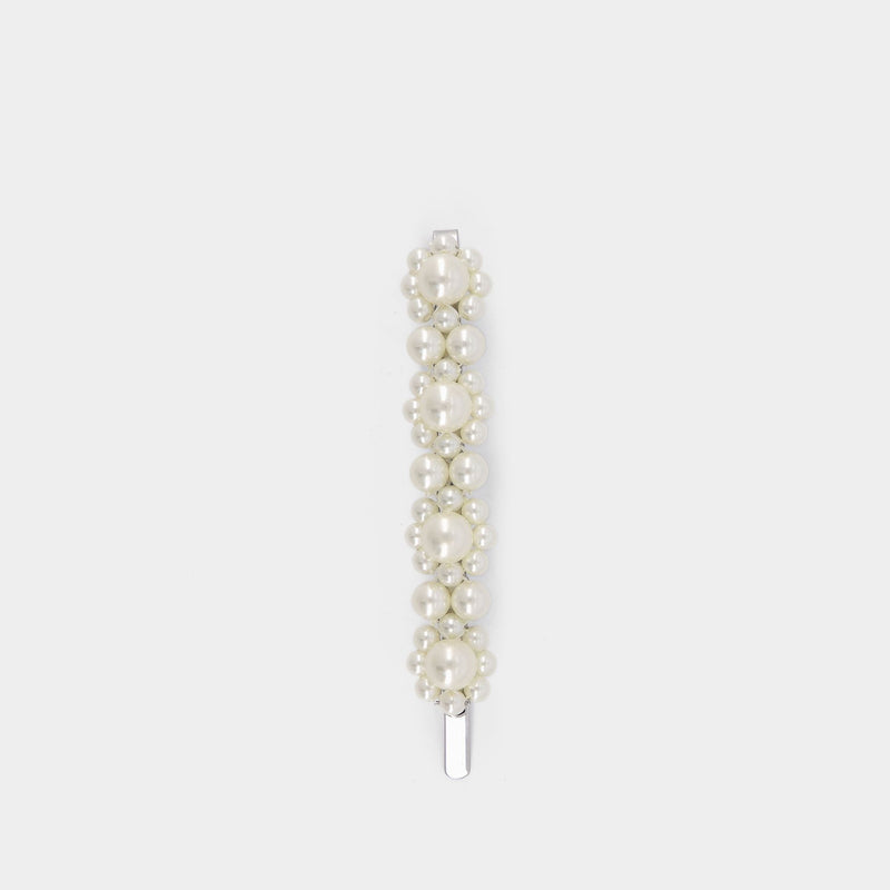 Barrette Medium Flower - Simone Rocha - Perles - Blanc