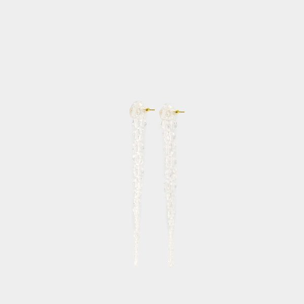 Boucles D'oreilles Drip - Simone Rocha - Laiton - Blanc