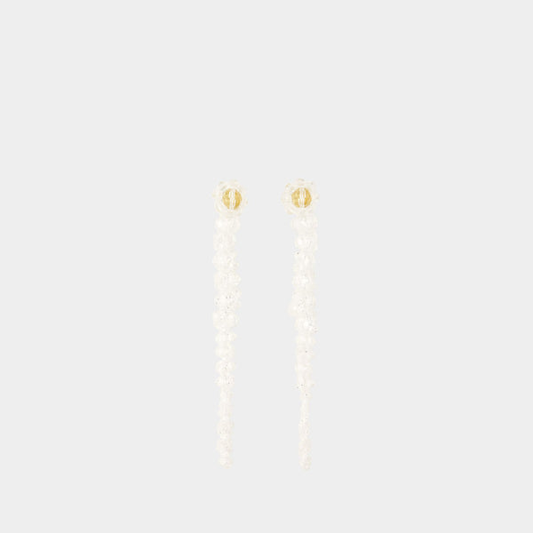 Boucles D'oreilles Drip - Simone Rocha - Laiton - Blanc