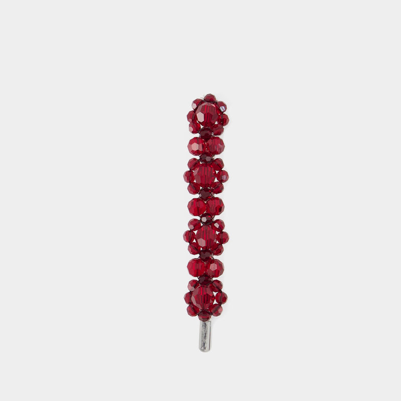 Barrette Flower Medium - Simone Rocha - Cristal - Rouge