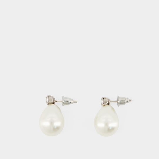 Boucles D'Oreille Pearl Egg - Simone Rocha - Perles - Blanc