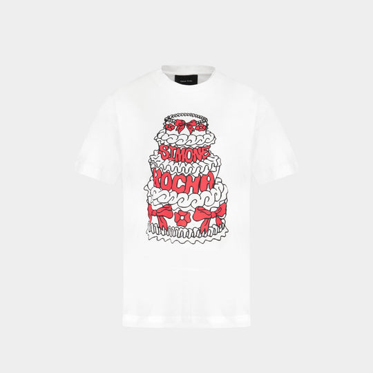 T-Shirt Avec Imprimé Gâteau - Simone Rocha - Coton - Blanc