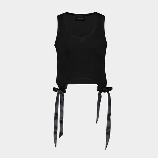 Tank Top Avec Noeud - Simone Rocha - Coton - Noir