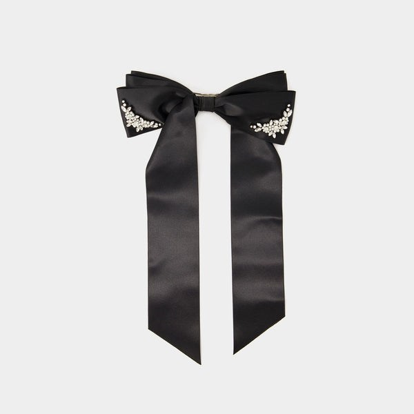 Barrette Avec Noeud - Simone Rocha - Satin - Noir
