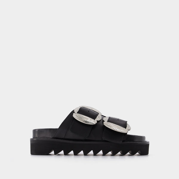 Sandales en Cuir Noir