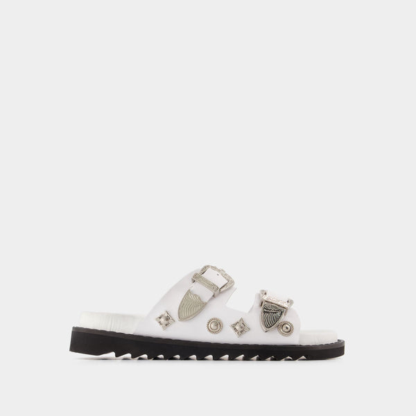Sandales Aj844 - Toga Pulla - Cuir - Noir/Blanc