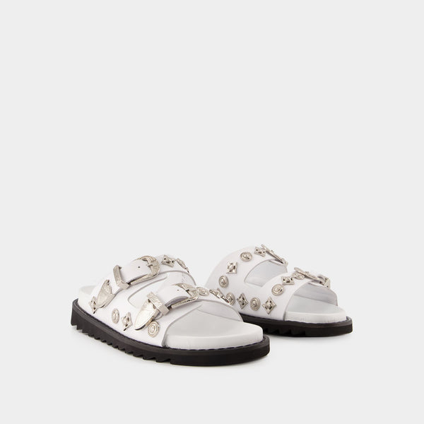 Sandales Aj844 - Toga Pulla - Cuir - Noir/Blanc