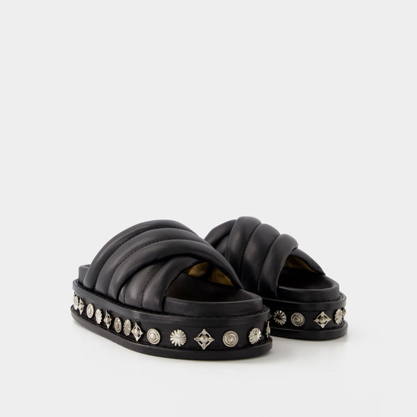 Sandales Aj1281 - Toga Pulla - Cuir - Noir