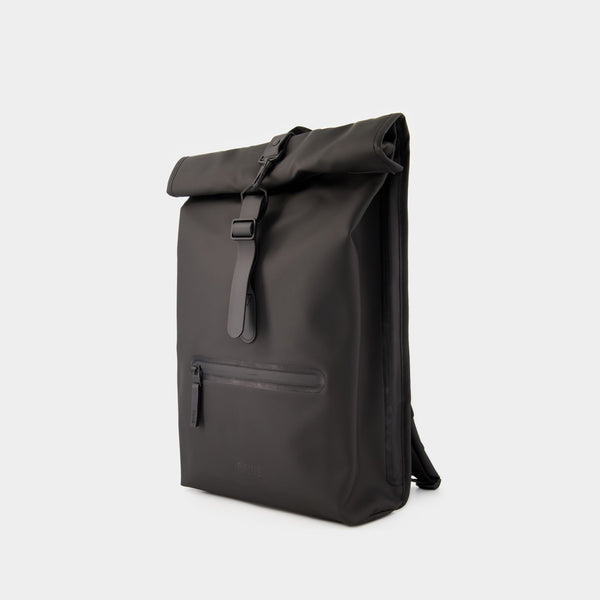 Sac à dos Rolltop Rucksack - Rains - Synthétique - Noir