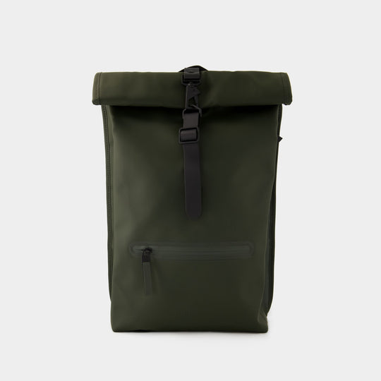 Sac à dos Rolltop Rucksack - Rains - Synthétique - Vert