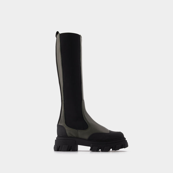 Bottes en Cuir Khaki