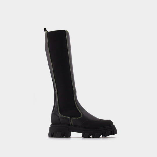 Bottes en Cuir Noir