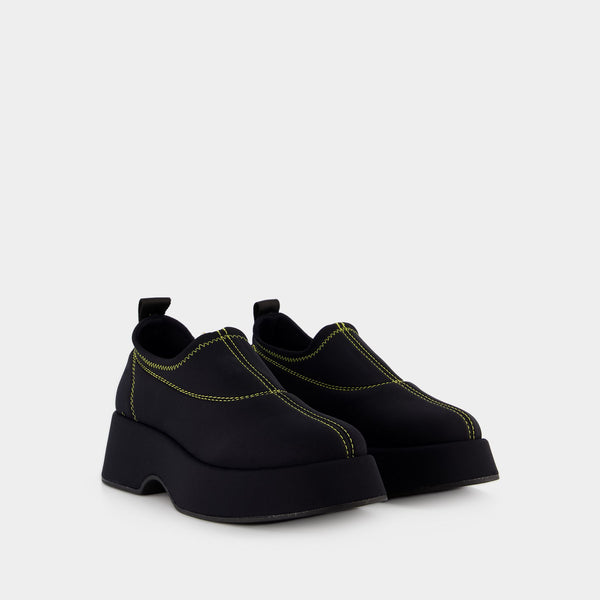 Mocassins Rétro Flatform - Ganni - Synthétique - Noir