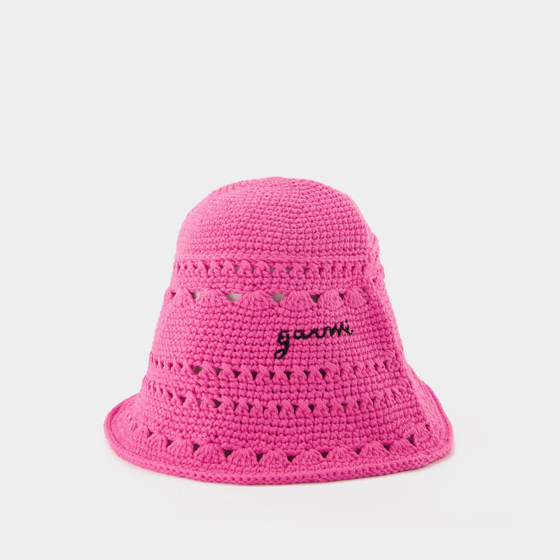 Bob En Crochet - Ganni - Coton - Shockin Pink