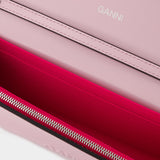 Wallet on chaine Banner Envelope - Ganni - Cuir - Pink