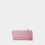 Wallet on chaine Banner Envelope - Ganni - Cuir - Pink