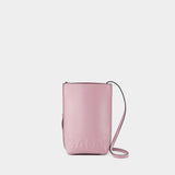 Sac à bandoulière Banner Small - Ganni - Cuir - Pink