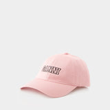 Casquette à Logo - Ganni - Coton - Sweet Lilac