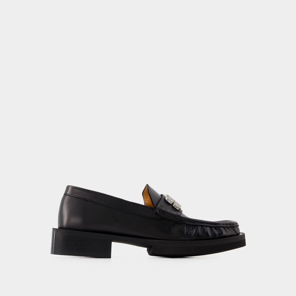 Mocassins Rhinestone - Ganni - Cuir - Noir