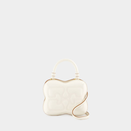 Sac À Bandoulière Butterfly Small - Ganni - Cuir - Blanc