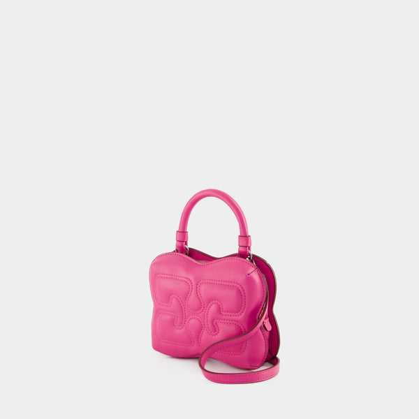 Sac À Bandoulière Butterfly Small - Ganni - Cuir - Rose