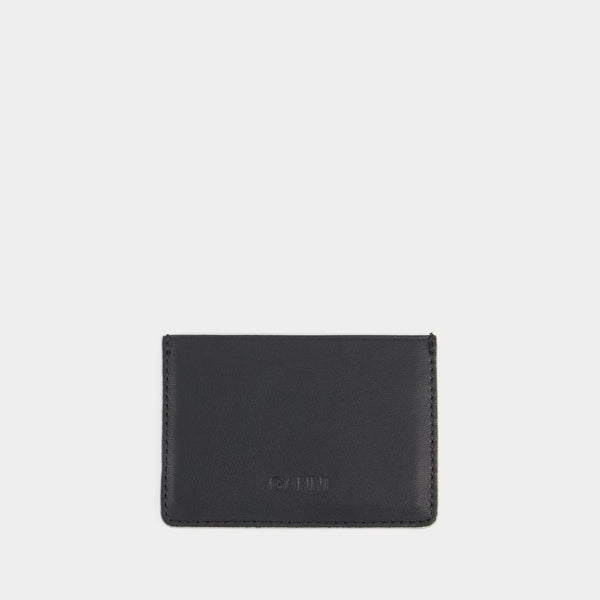Porte-Carte Ganni Bou - Ganni - Cuir - Noir