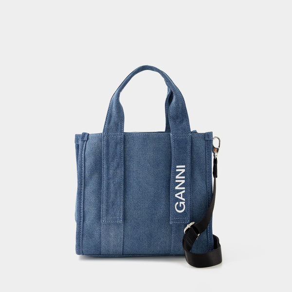 Cabas Small Tech Recyclé - Ganni - Synthétique - Denim