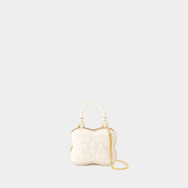 Sac À Bandoulière Butterfly Nano - Ganni - Cuir Synthétique - Beige