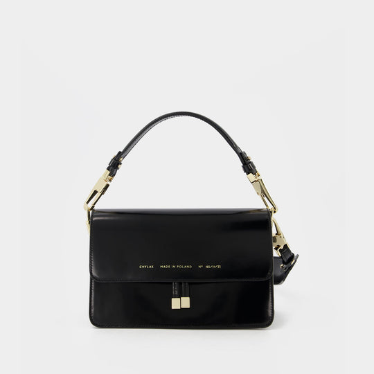 Sac Hobo Shoulder - Chylak - Cuir - Noir Glossy