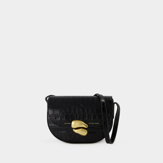 Sac Saddle - Chylak - Cuir - Noir Brillant Crco
