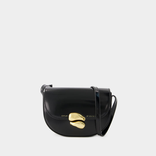 Sac Saddle - Chylak - Cuir - Noir Brillant