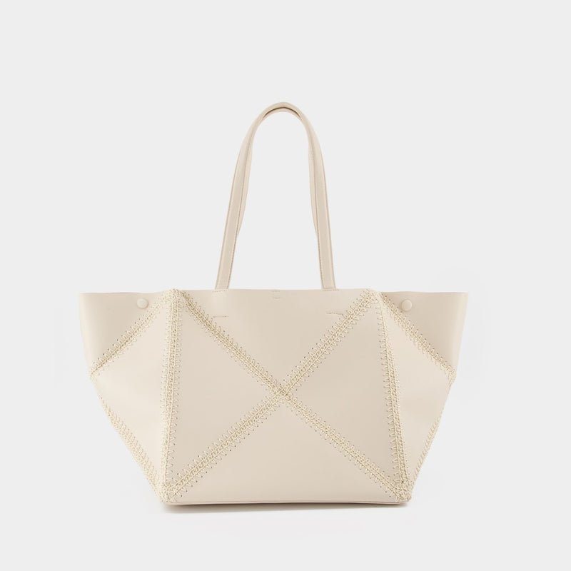 Tote Bag The Origami Mini - Nanushka - Cuir Vegan - Blanc Cassé/Crème