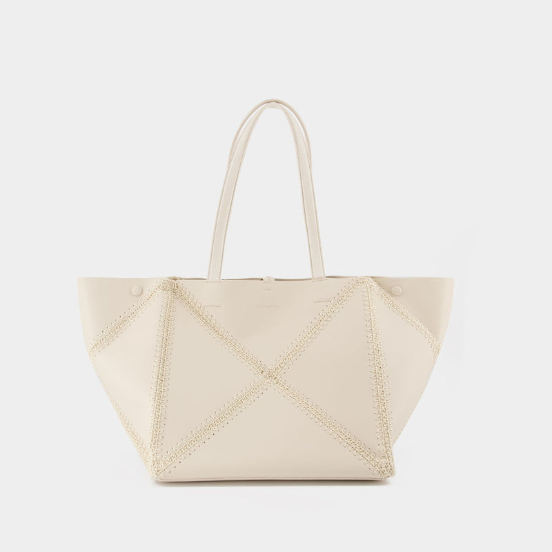 Tote Bag The Origami Mini - Nanushka - Cuir Vegan - Blanc Cassé/Crème